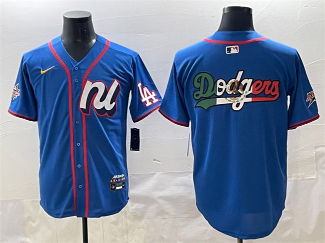Men's National League Los Angeles Dodgers Team Big Logo Blue 2025 All-Star Edition Limited Stitched Baseball Jersey 003 Men's National League Los Angeles Dodgers Team Big Logo Blue 2025 All-Star Edition Limited Stitched Baseball Jersey 003